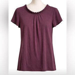 NWOT Calvin Klein Plum Short Sleeve Top